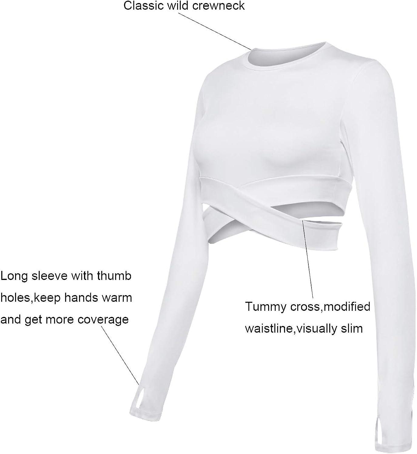 DREAM SLIM Short Sleeve Crop Tops for Women Tummy Cross Fitted