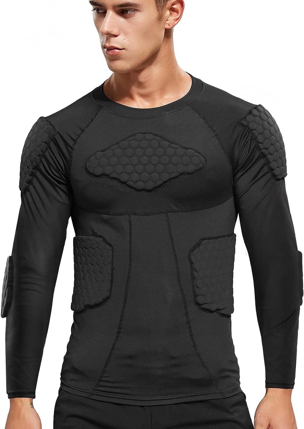 Men's Padded Compression Shirt Chest Rib Protector Suit for Football  Baseball Basketball Paintball …, Rib Protectors -  Canada