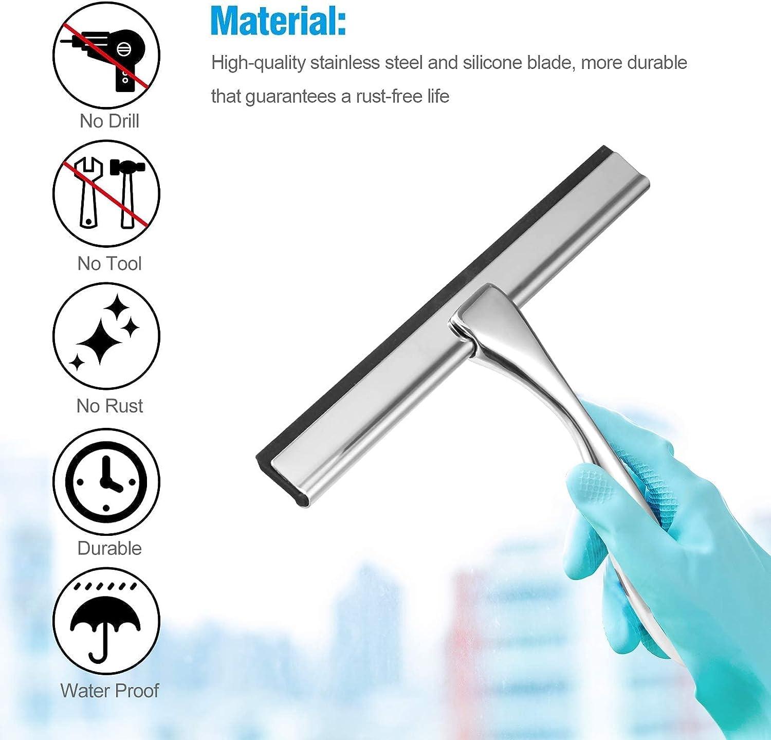 Shower Squeegee with Silicone Non-Slip Handle Scraper for Shower Glass Doors,  Bathroom - China Hand Tool, Steel Products