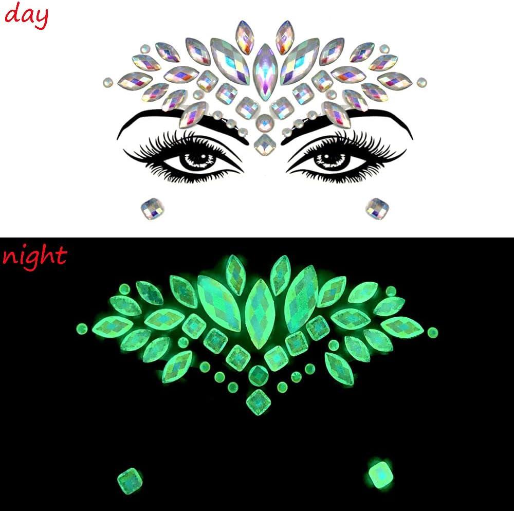 Meredmore Of Noctilucent Face Gems Glow In The Dark Luminous Jewels For  Blacklight Temporary Tattoos And Fluorescent Tattoo Crystals From Zuxj,  $2.01