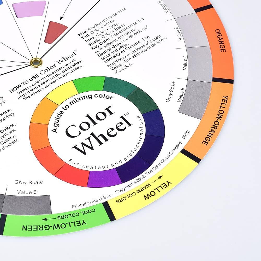 Folanda Mixing Color Wheels For The Artist 3pcs Color Wheel, Colour Guide  Wheel, Paint Mixing Learning Guide Art Class Teaching Tool, Makeup Blending