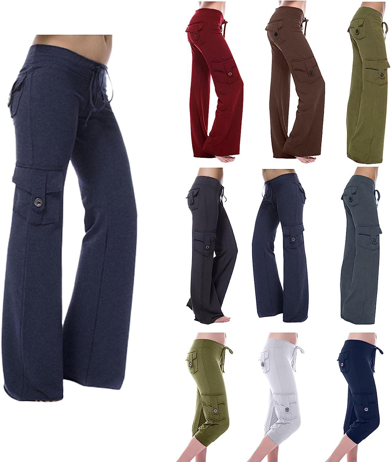 Cargo Pants Women Baggy 2023 Casual Cargo Pants Joggers with Pockets Loose  Fit Trousers Straight Wide