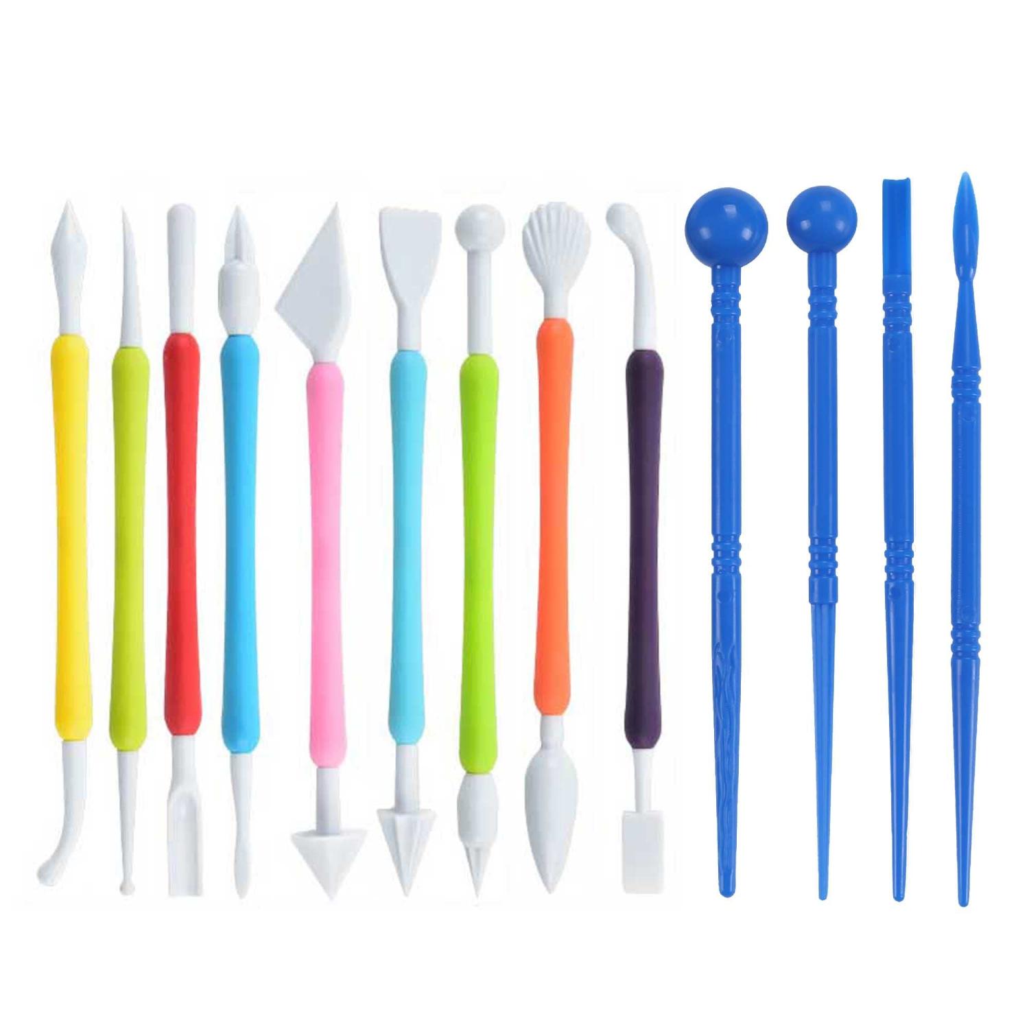 Langqun Plastic Clay Sculpting Tools 13Pcs Polymer Clay Supplies for  Modeling and Carving Pottery Tools Kit for Kids