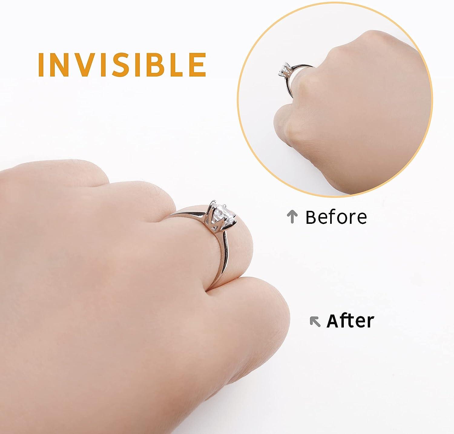 Invisible Ring Size Adjuster for Loose Rings, Ring Sizer, Ring Resizer,  Ring Fitter Guard for Women, Men, 4 Sizes Spirals for Silver Jewelry 