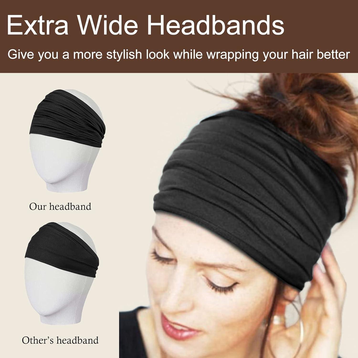 Black Nonslip Yoga Headband Running Headband Black Germ Resistant