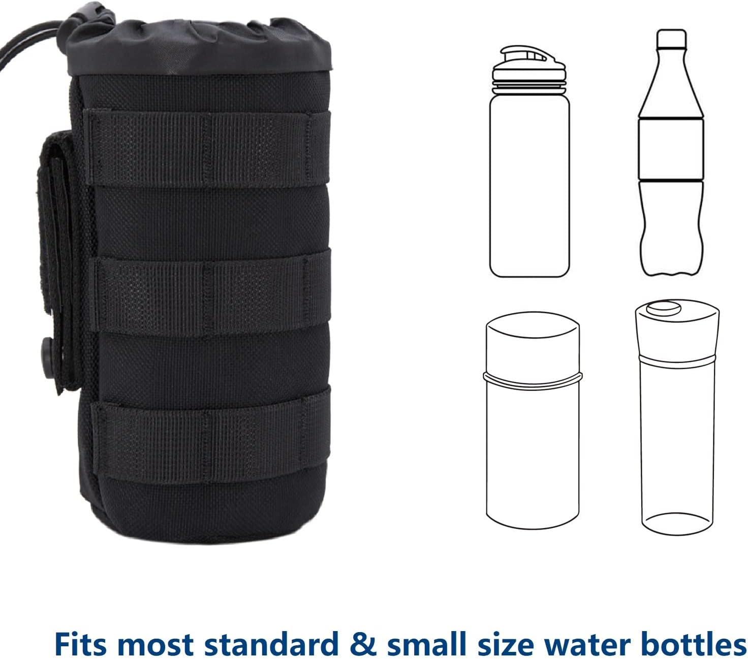 Dotacty MOLLE Bottle Pouch Holder for Duty Belt Backpack Tactical Water  Bottle Holster Hydration Carrier Heavy Duty Sport Bottle Bag for Hiking  Climbing Camping Fishing Hunting Leo Police Patrol Black
