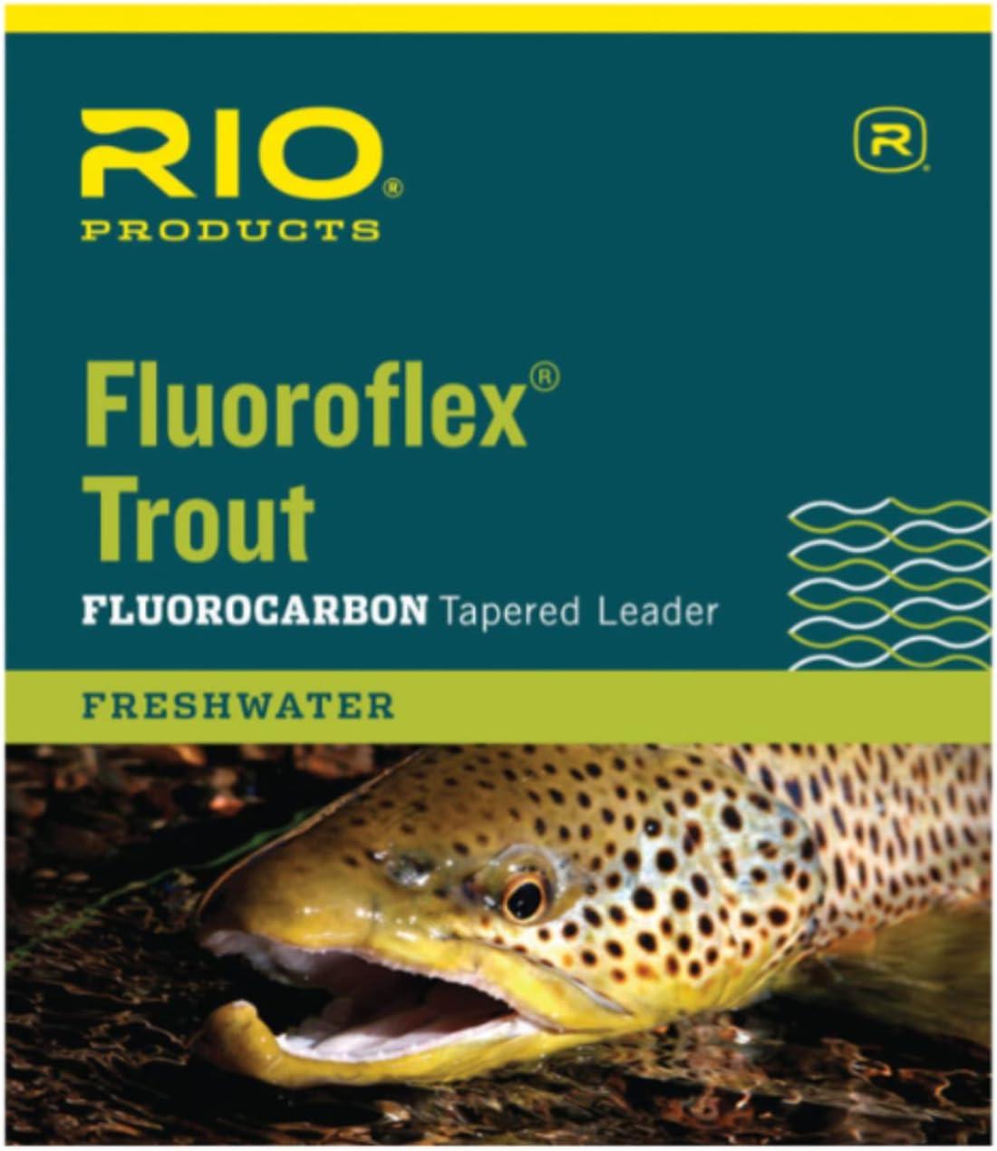 Rio Fly Fishing Fluoroflex Trout Leader 9 Foot 3 Pack 9ft - 6X - 3 Pack