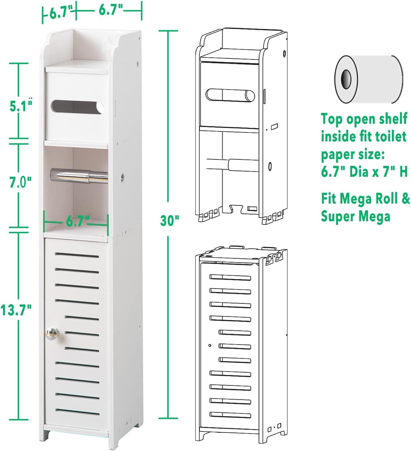 Small Bathroom Storage Corner Floor Cabinet