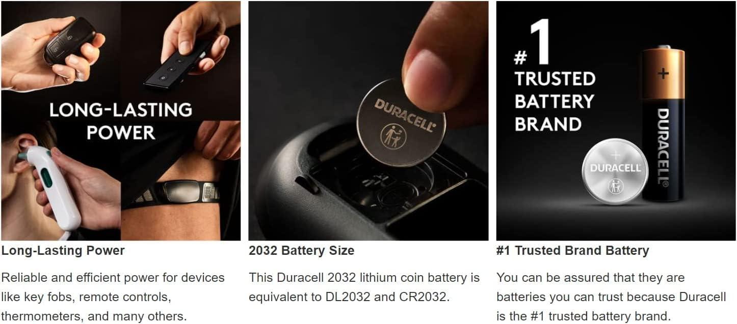 Duracell - 2032 3V Lithium Coin Battery - with Bitter Coating - 1