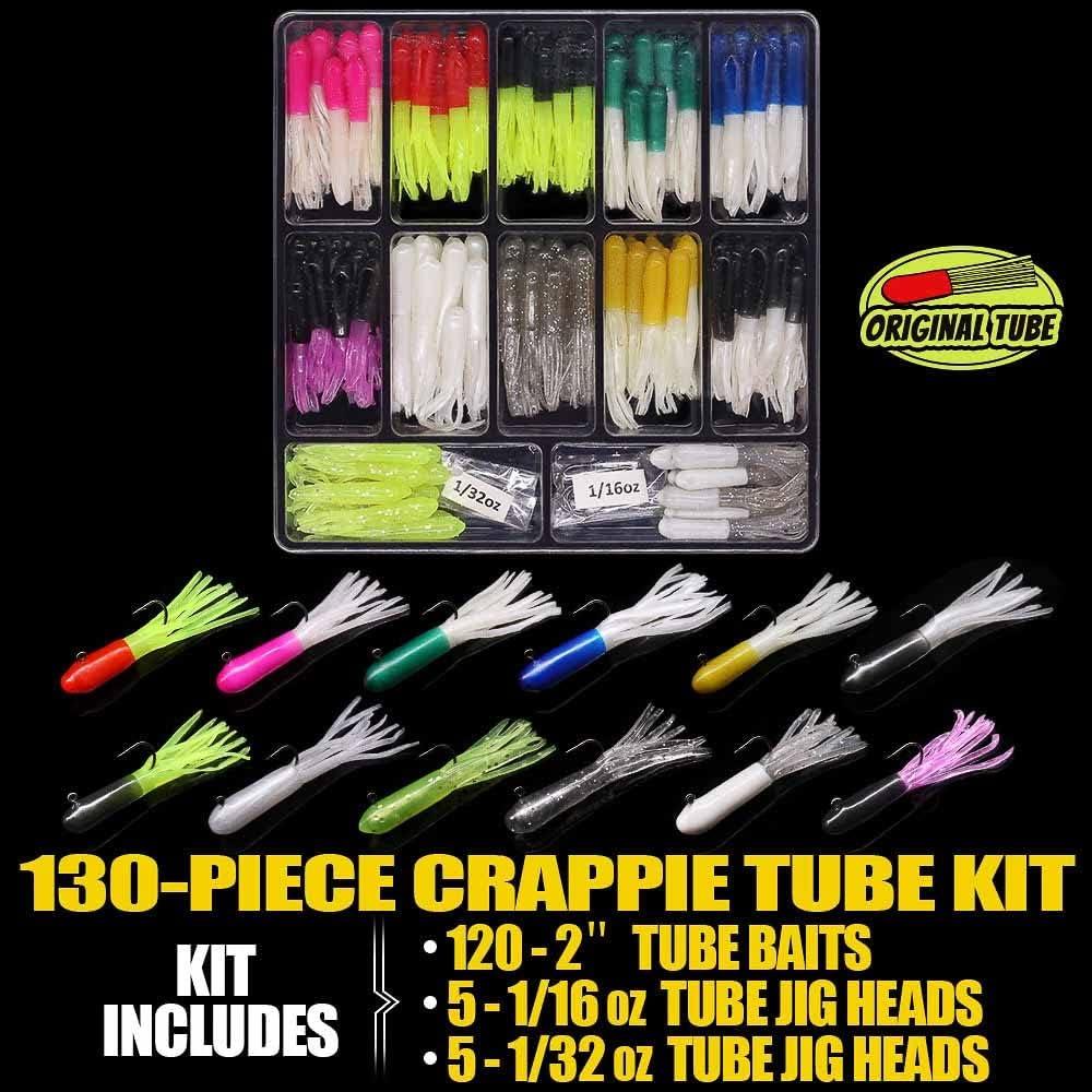 TOPOLL Tube Worm 3.2/4.8 17 Colors 10 Pack | Soft Plastic Bait, #046 Blue Gill / 3.2“