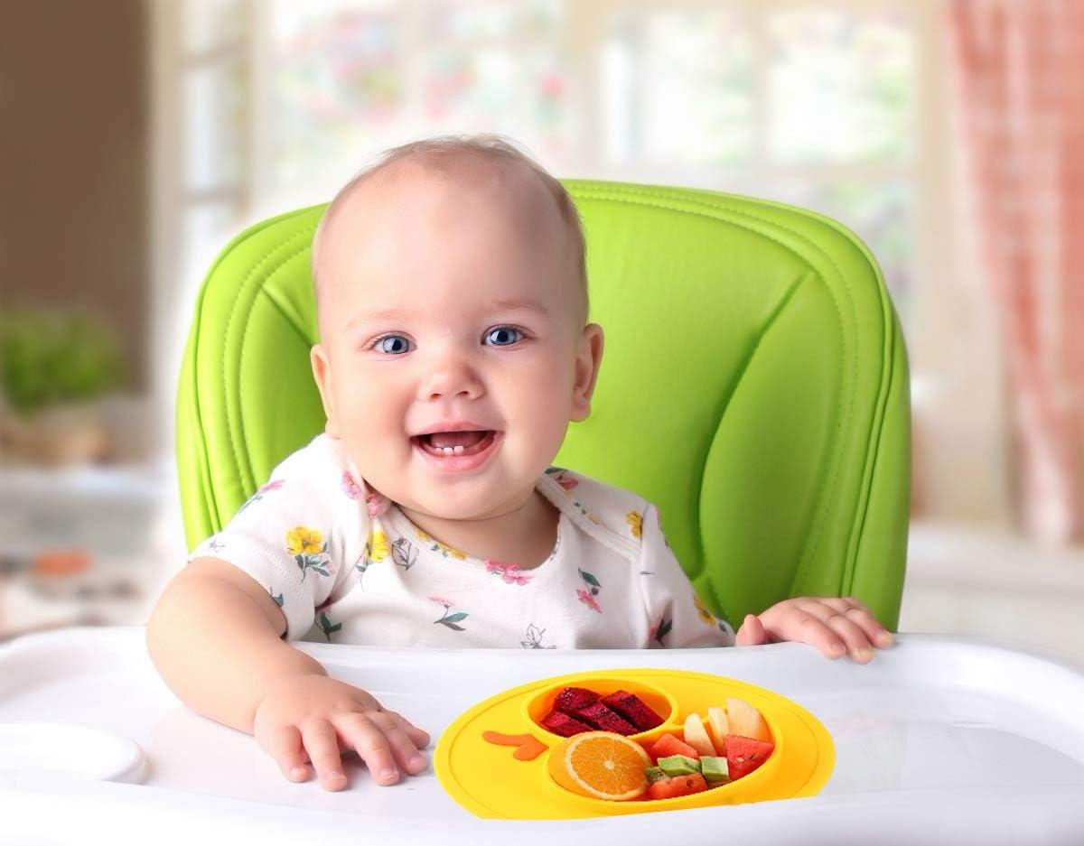 silicone placemat baby, One-piece silicone placemat + plate contains kids'  messes