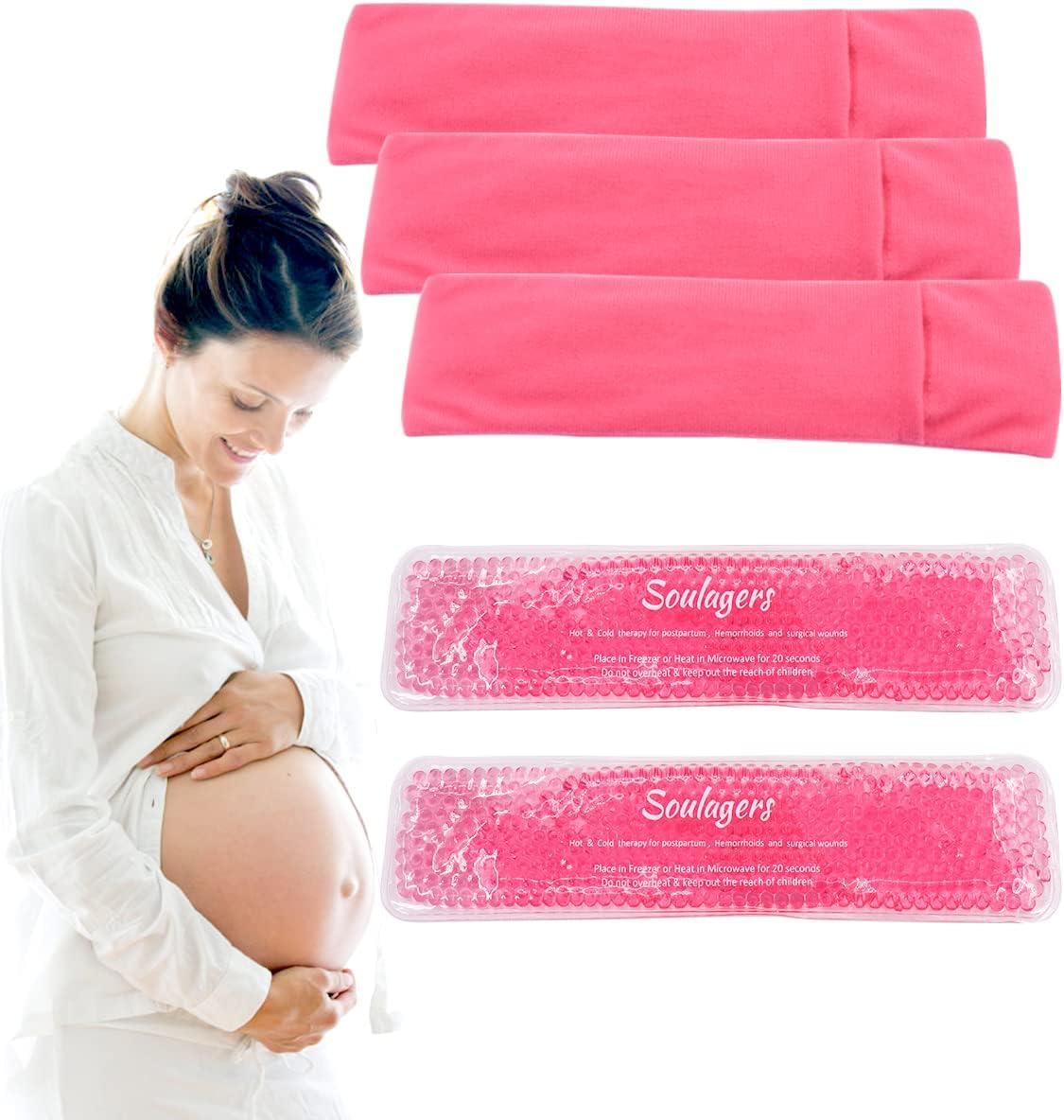Perineal Ice Packs for Postpartum Reusable, Perineal Cold Packs, Postpartum  Hemorrhoid Pain Childbirth Recovery Care, 2 Gel Pads+5 Washable Sleeves