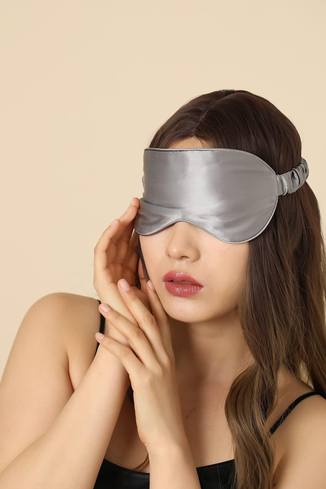 Mulberry Silk Sleep Eye Mask with Silk Covered Elastic Strap