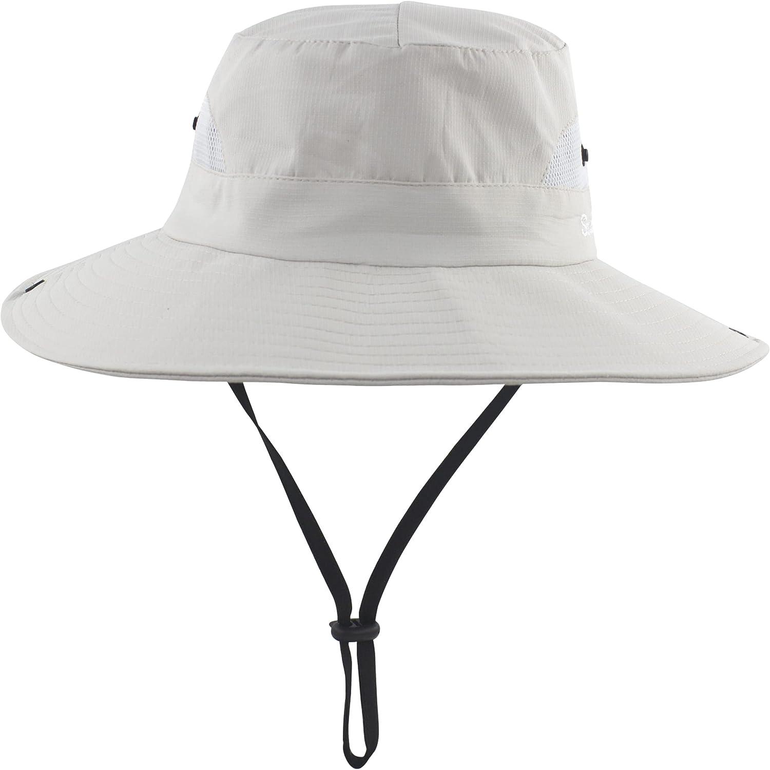 Womens Ponytail Sun Hat UV Protection Mesh Foldable Wide Brim Beach Fishing  Hat