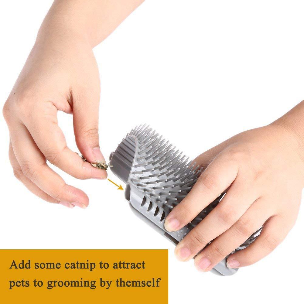 2 Pack Corner Brush for Cats, Self Groomer Grooming Wall Massage Brush with  Catnip Softer Cat Wall Comb Self Massage Tool for Long & Short Fur Kitten