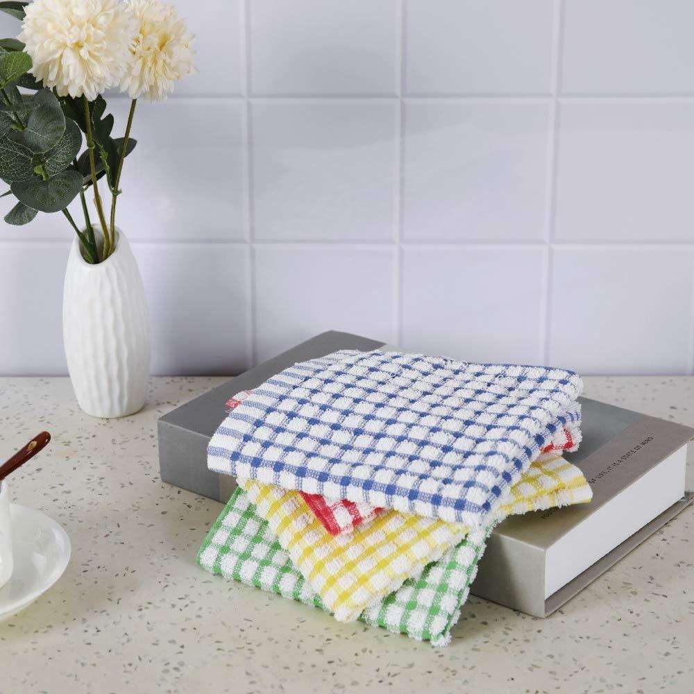 HFGBLG Cotton Dish Rags Tidy Dish Cloths Bulk Dish Towels Set of 12 Kitchen  Clea