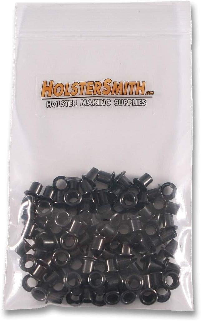 Kydex Holster Eyelets - (#8-9 Length) - (1/4 in. Diameter) - (Black Coated)  - (100 Pack) - (USA Made) - Kydex Rivets for DIY Holster and Sheath Making