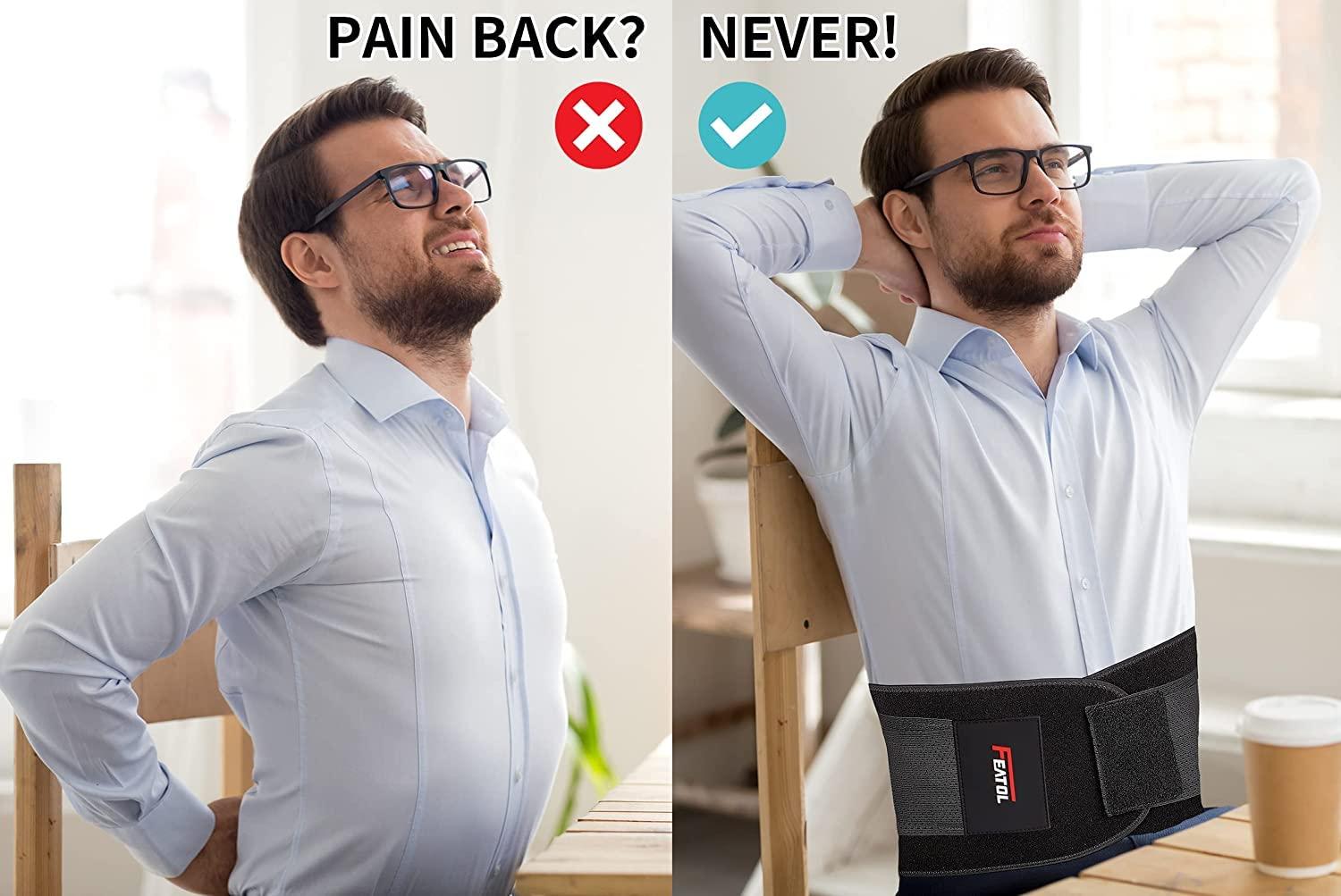 Back Brace for Lower Back Pain by FEATOL, Breathable Back Support Belt for  Women & Men with Lumbar Pad, Lumbar Support Belt for Heavy Lifting & Work,  Sciatica, Scoliosis 3XL (Waist Size:54''-63'')