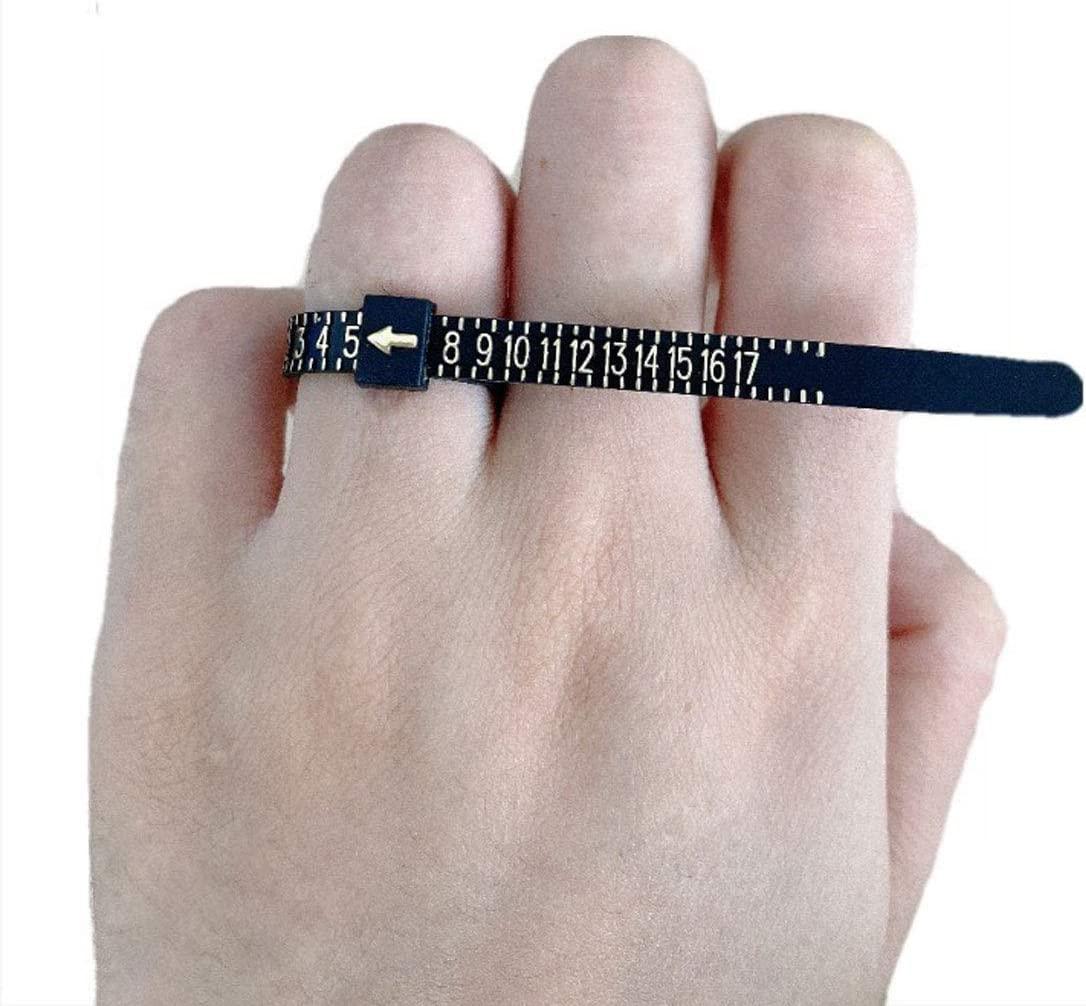  Finger Measuring Tool - Ring Sizer Gauge (1-17 USA Ring Sizer)  for Women, Men & Kids / Measure Your Ring Size @ Home : Arts, Crafts &  Sewing