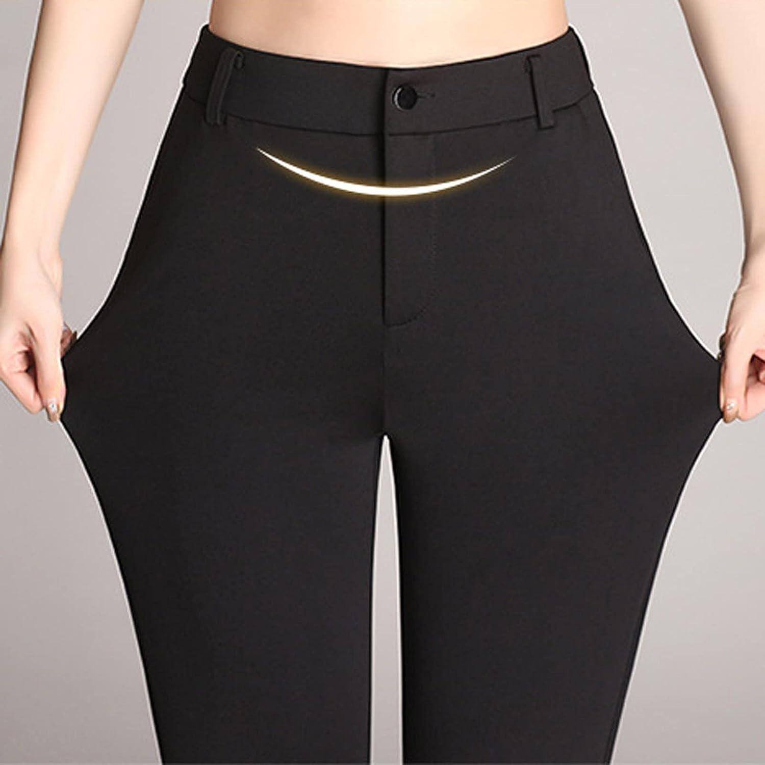 KIJBLAE Womens High Elastic Waist Pants Yoga Gym Pants Summer Fashion 2023  Slimming Skinny Pants Casual Loose Short Solid Color Trousers Workout Pants  for Ladies Gray L - Walmart.com