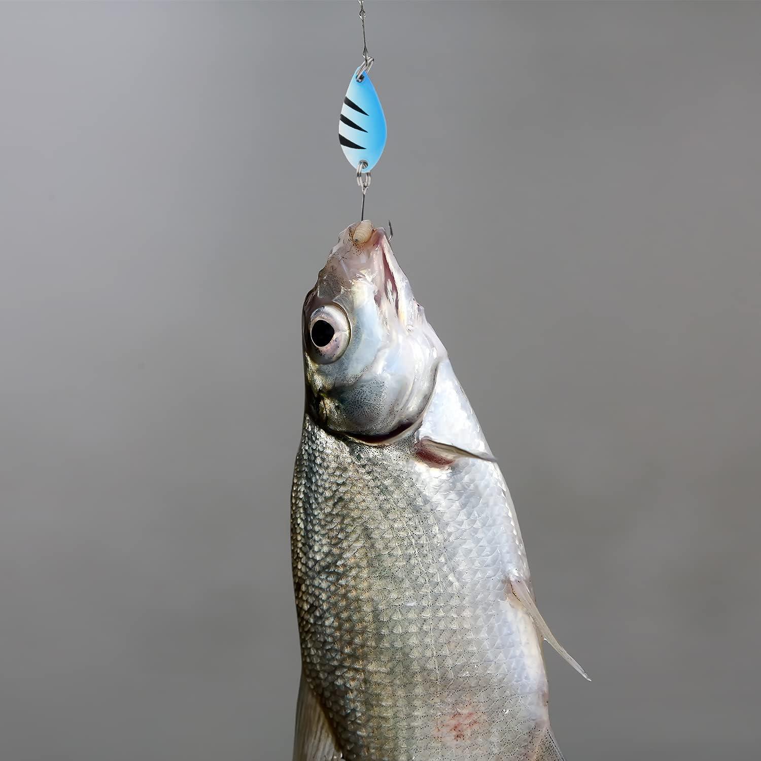 Bass Fishing Lures Spinnerbaits Kit, 12pcs Hard Metal Spinner