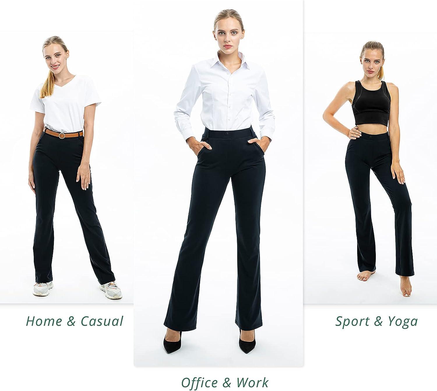 Willit 29 Women's Yoga Dress Pants Bootcut Work Slacks Pants Stretch Office  Casual Belt Loops Pants Petite 4 Pockets Khaki XS : : Clothing,  Shoes & Accessories