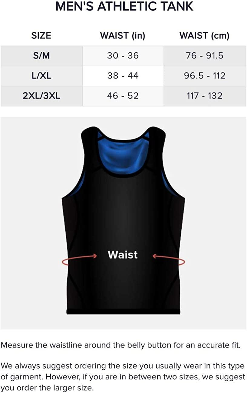 Sweat Shaper Mens Premium Slimming Shapewear Workout Sauna Tank Top Vest  Large-X-Large Black
