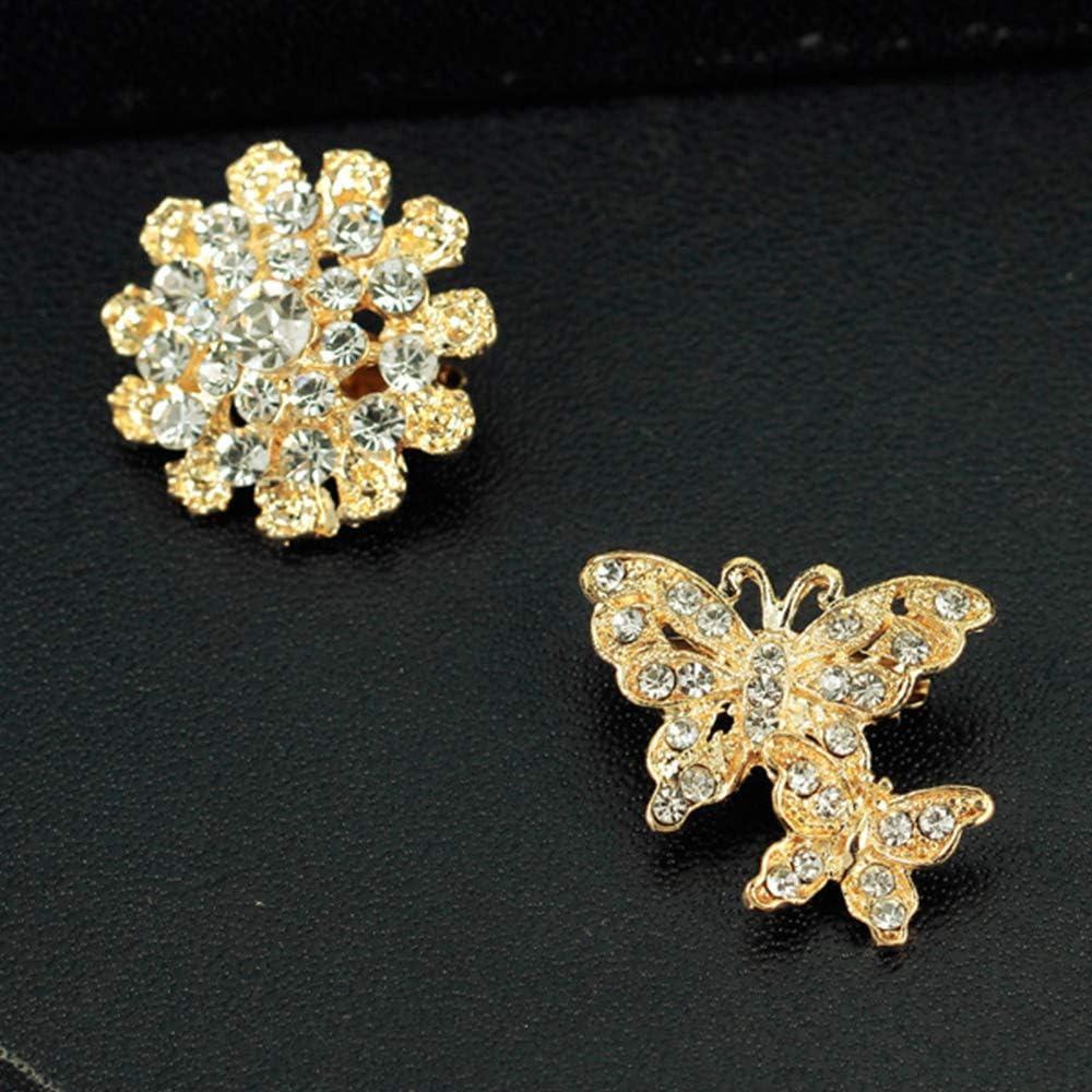 Ezing Lot 24pc Shining Rhinestone Crystal Brooches Pins DIY Wedding Bouquet  Kit  Review 