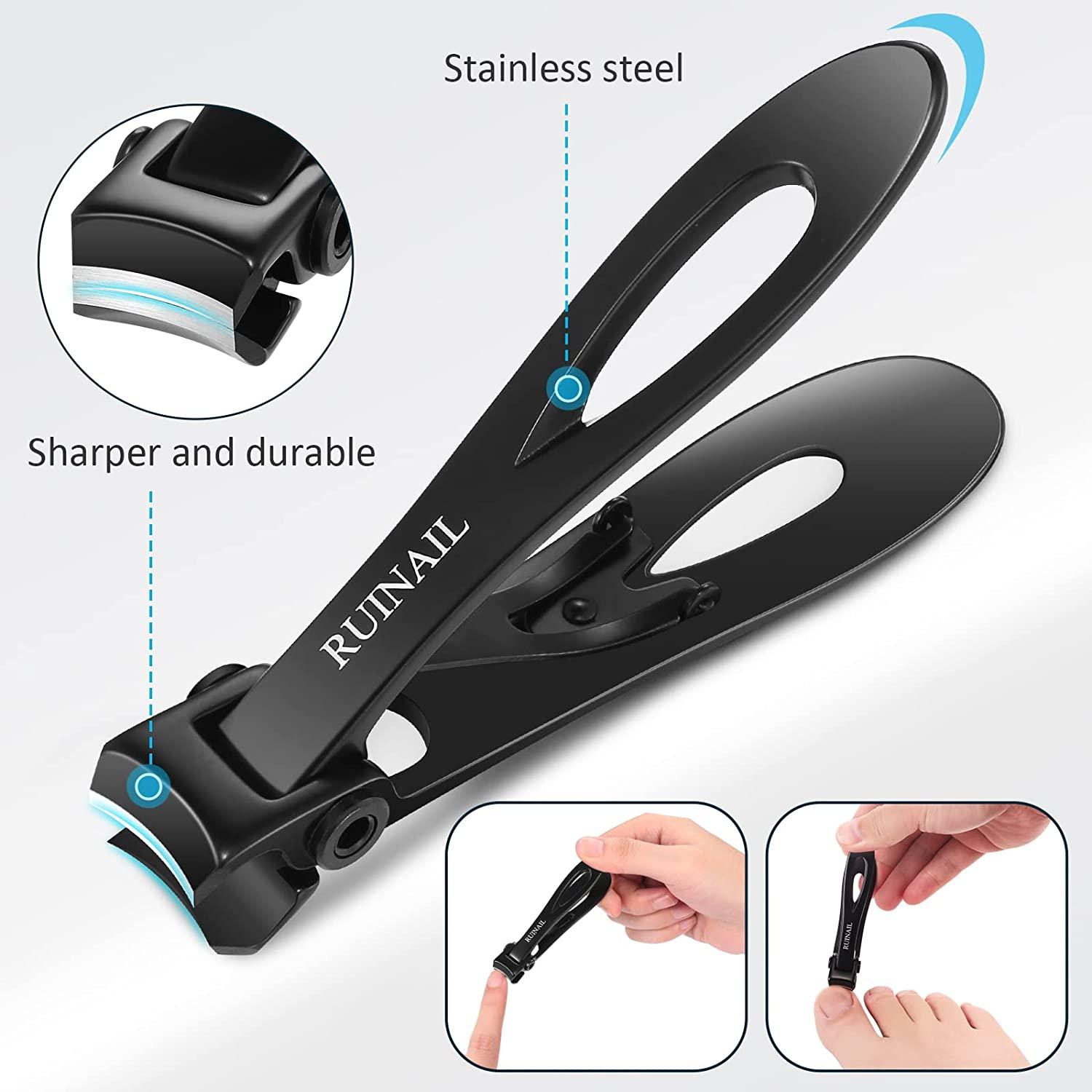 Buy Wholesale China Wide Jaw Opening Cast Steel Manicure Cutter Curved Tip Nail  Clippers With Pu Bag For Adult Men Women & Nail Clippers at USD 3.39