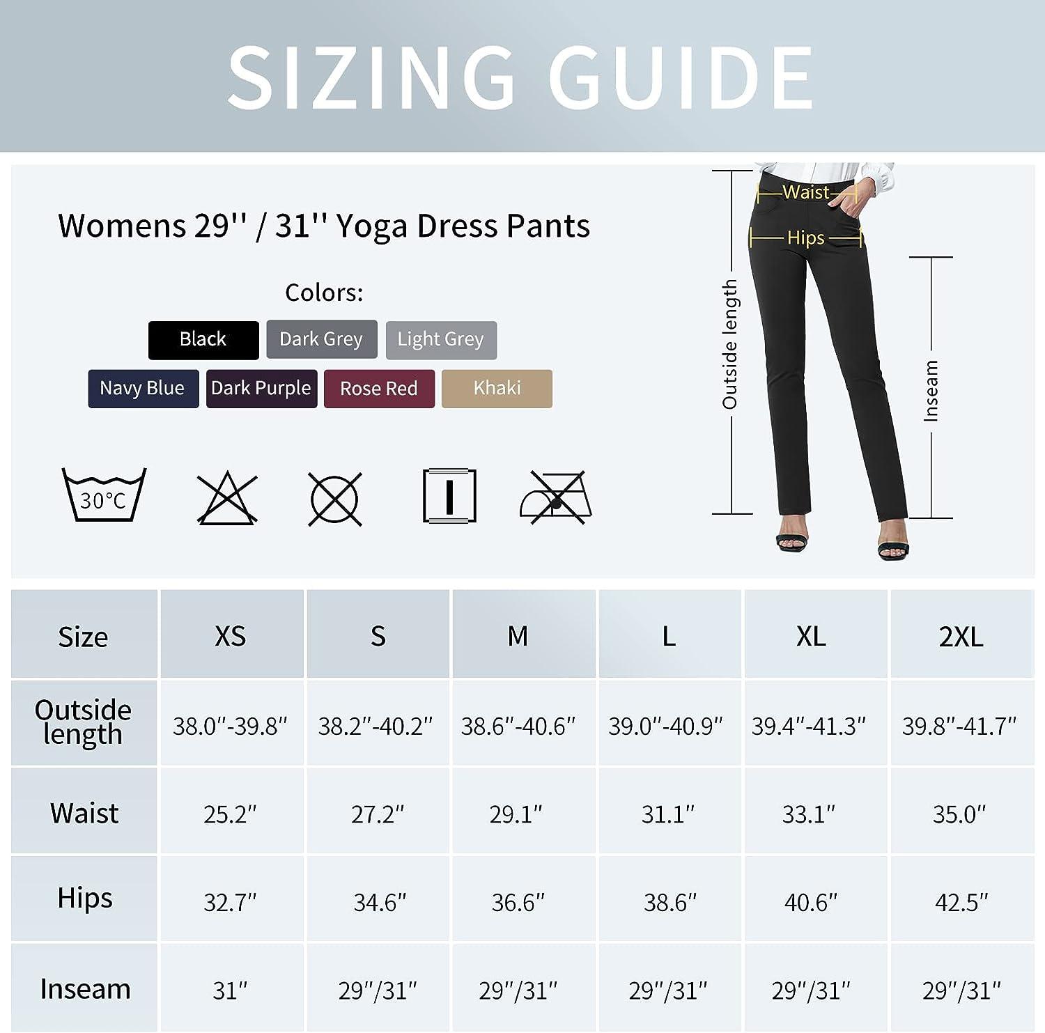 Buy the Womens Blue Flat Front Elastic Waist Straight Leg Yoga Pants Size  Medium