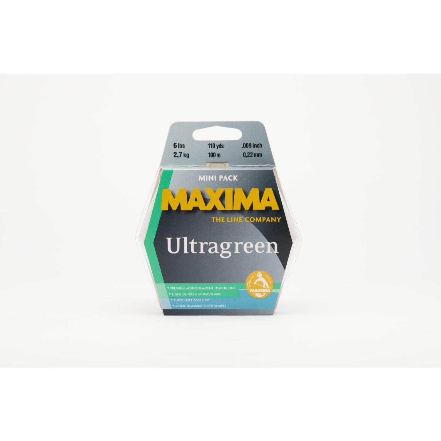 Maxima Fishing Line Mini Pack, Ultragreen Ultragreen, 6-pound, 110-yard