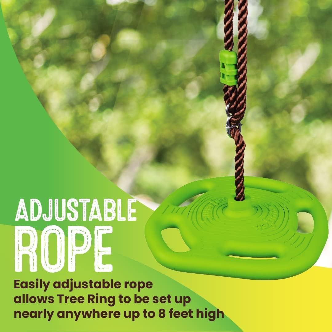 Swurfer Disco Tree Swing - Swing Sets for Backyard, Outdoor Swing, Swingset  Outdoor for Kids, Easy Installation, Heavy Duty, Adjustable Climbing Rope,  Weather Resistant, Up to 200lbs Disc Tree Swing