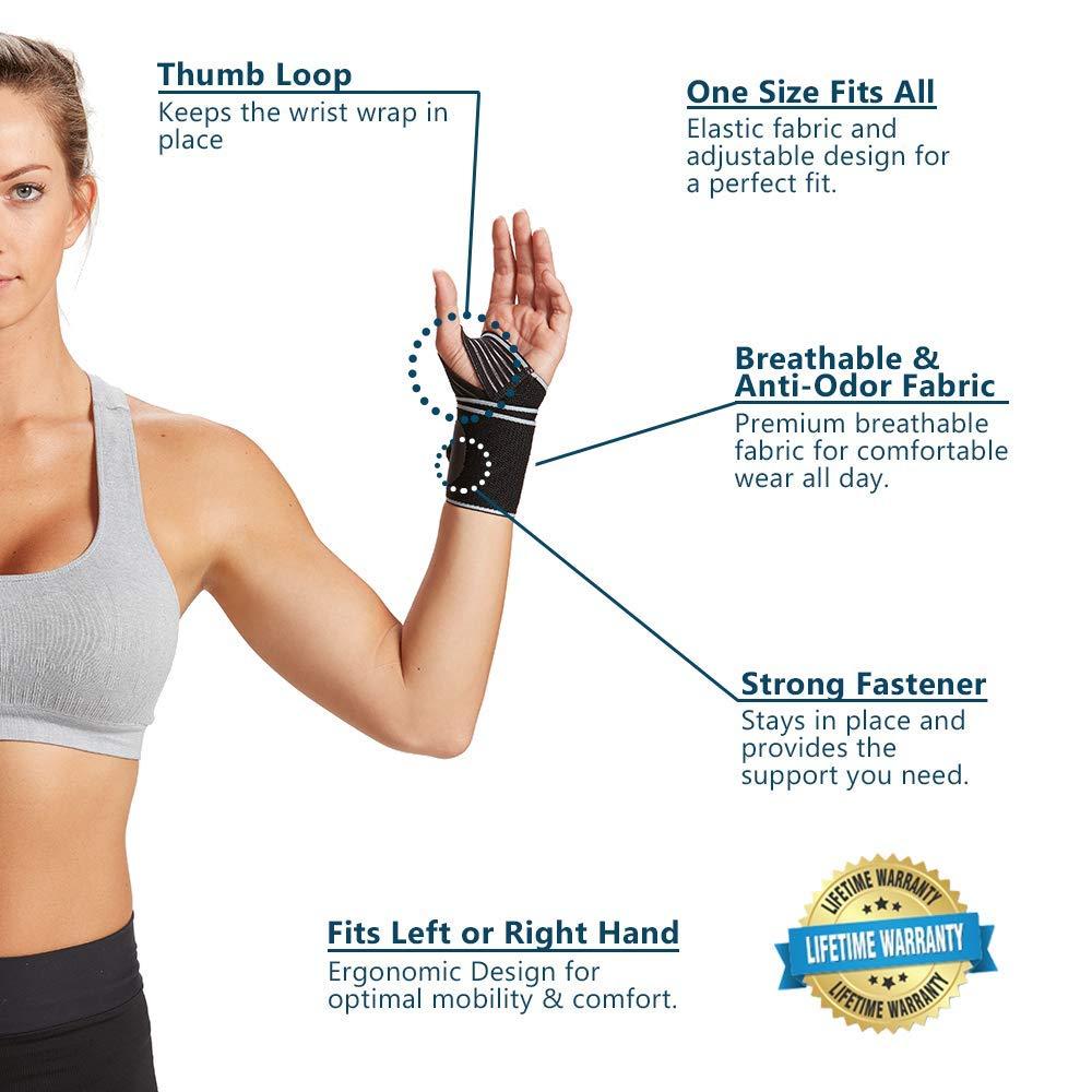 Wrist Brace Adjustable Wrist Support Wrist Straps for Fitness  Weightlifting, Tendonitis, Carpal Tunnel Arthritis, Wrist Wraps Wrist 
