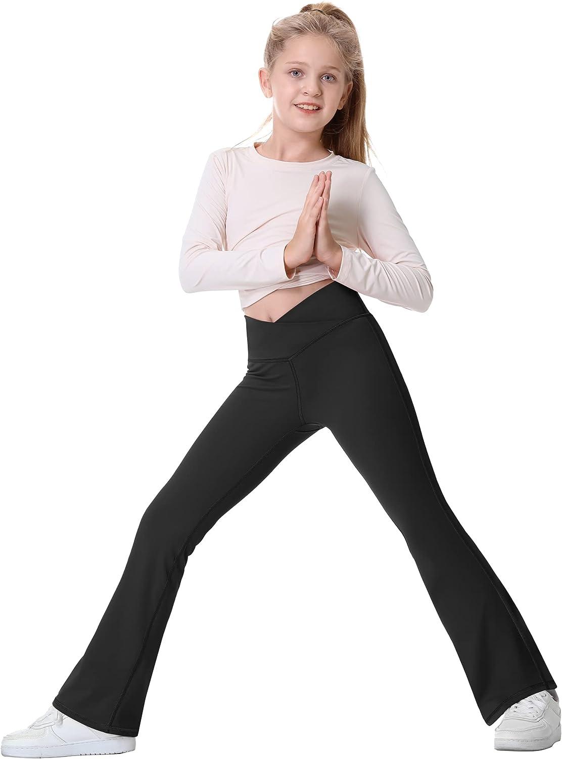 Ewedoos Girls Athletic Leggings with Pockets Kids Yoga Pants Active  Leggings for Girls Dance Leggings Athletic Pants