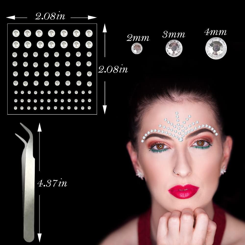 Acrylic Crystal Gems Bling Eye Face Stickers Makeup Rhinestones