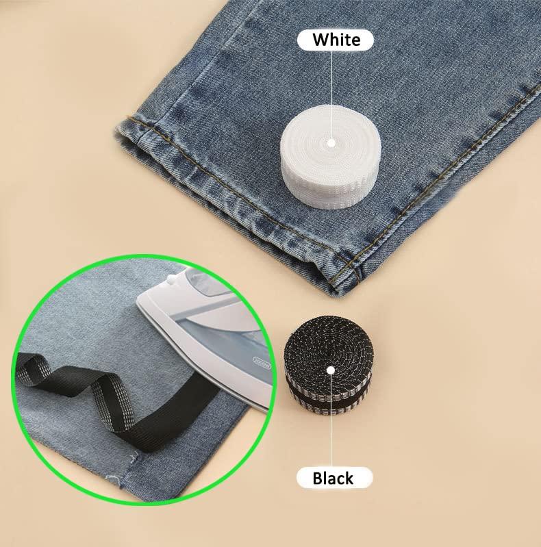 Black Self-Adhesive Pant Mouth Iron-on Hem Clothing Tape for Pants