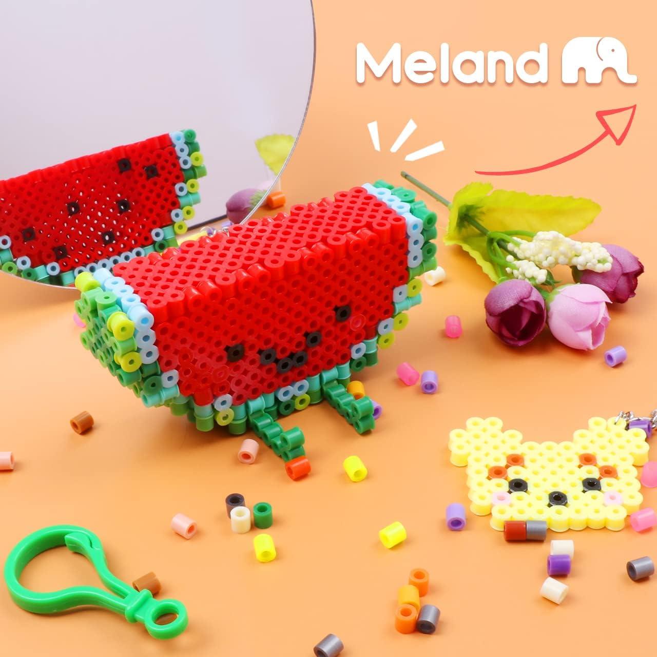  Meland Fuse Beads - 24000pcs Fuse Beads Kit for Kids, 24 Color  5MM Iron Beads Set with 4 Fluorescence Color, 6 Pegboards - Craft Kits  Gifts for Birthday Christmas : Arts, Crafts & Sewing