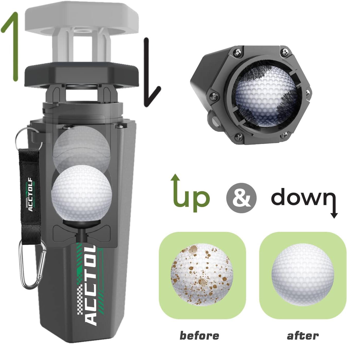 Clean Flight Premium Golf Ball Washer - Portable Cleaner for Golf Bag or  Cart - Best Golf Accessories Gifts for Men & Women.