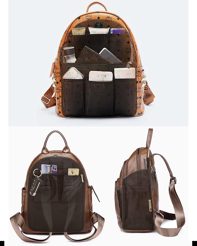 Oloey Backpack Organizer Insert Liner Hanging Travel Rucksack and Handbag Insert Pocket,High-capacity Divider Foldable Nylon Shoulder Bag Organizer