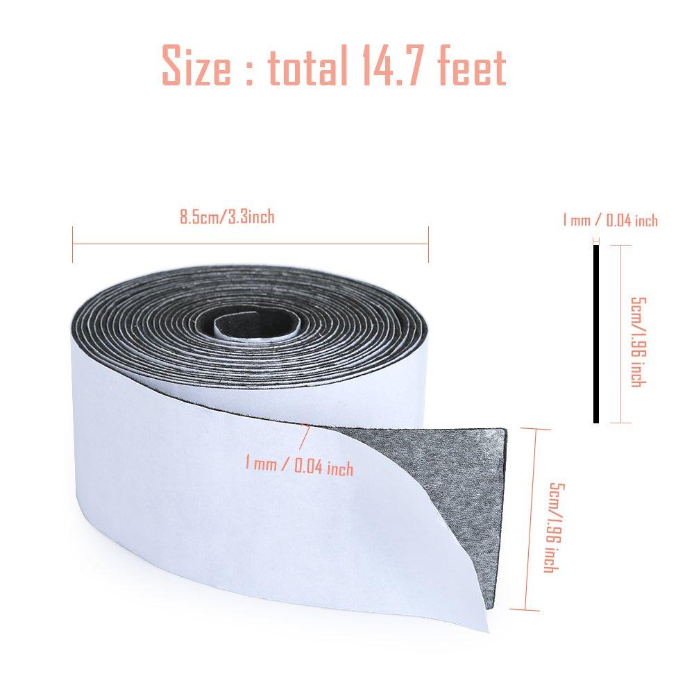 Pllieay 1 Pack Felt Tape in Self Adhesive Polyester Felt Tape Furniture Felt Strips 1.96 inch x 0.04 inch x 14.7 Feet for Furniture and Hard Surfaces
