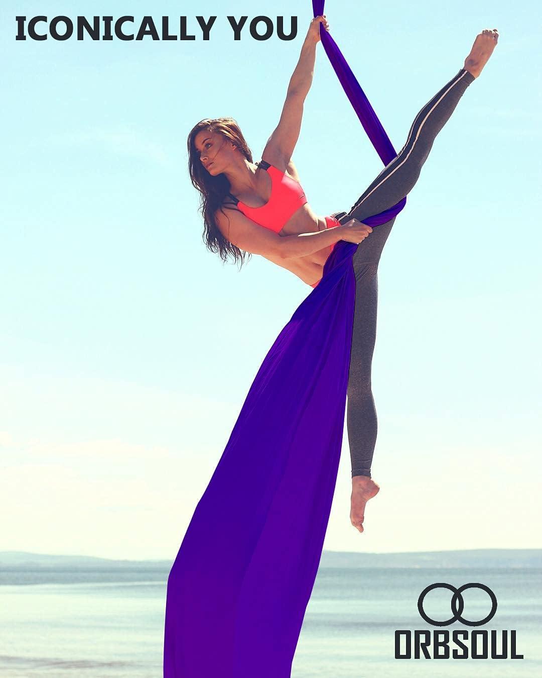Orbsoul Aerial Silks + Yoga Hammock (Professional Grade) Includes