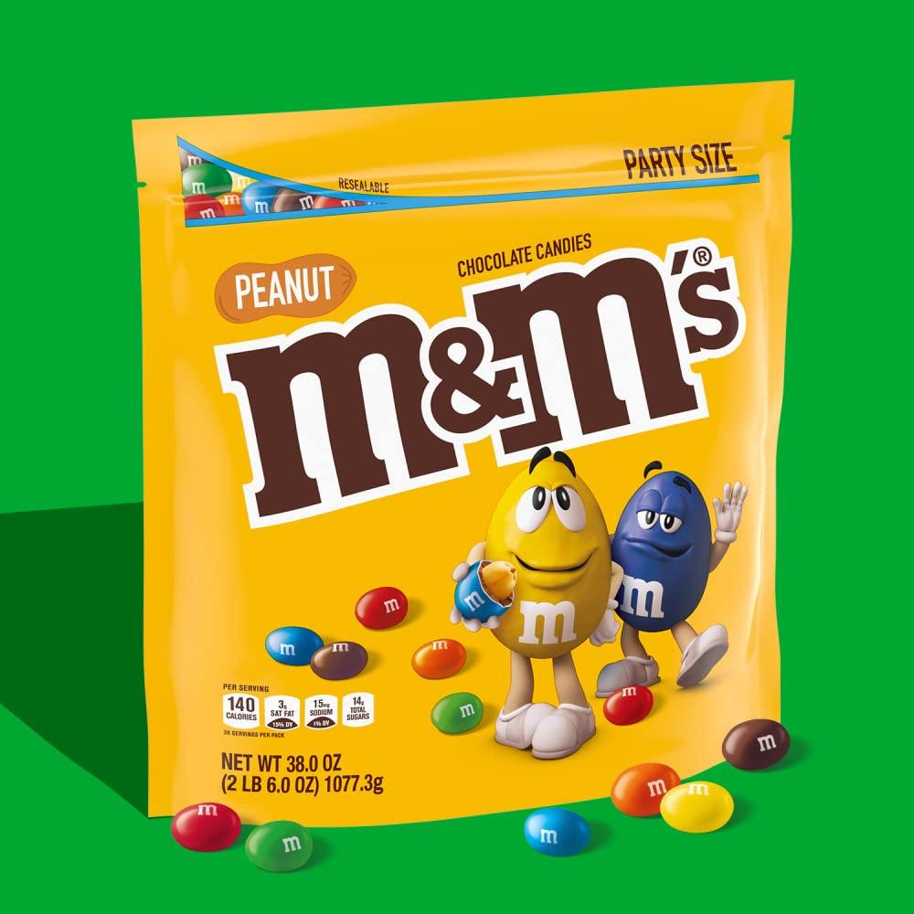  M&M's Party Size Candy Bag, Caramel Chocolate, 38