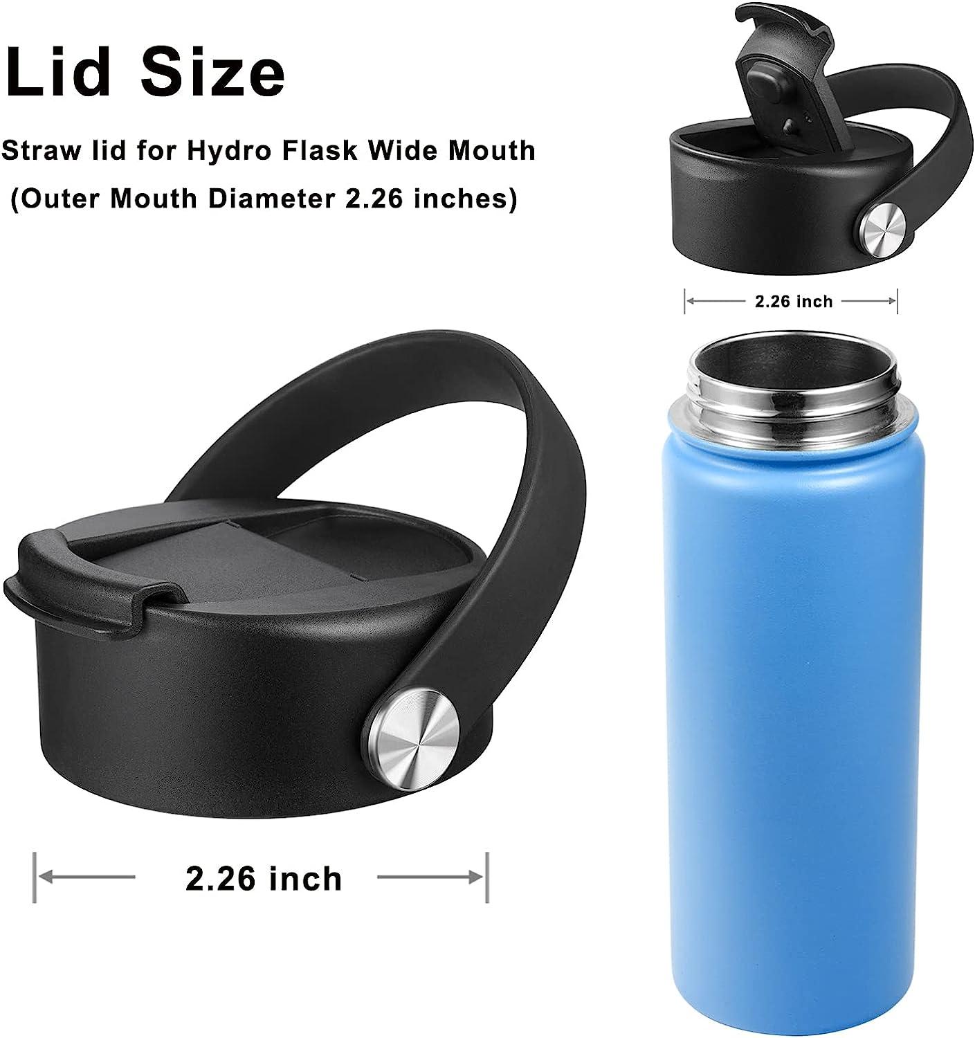 Bosizhang Water Bottle Lid Replacement for Wide Mouth, Auto Spout and  Button Lock, Compatible with Hydro Flask, Bubba, Tal, Contigo, Nalgene,  Iron