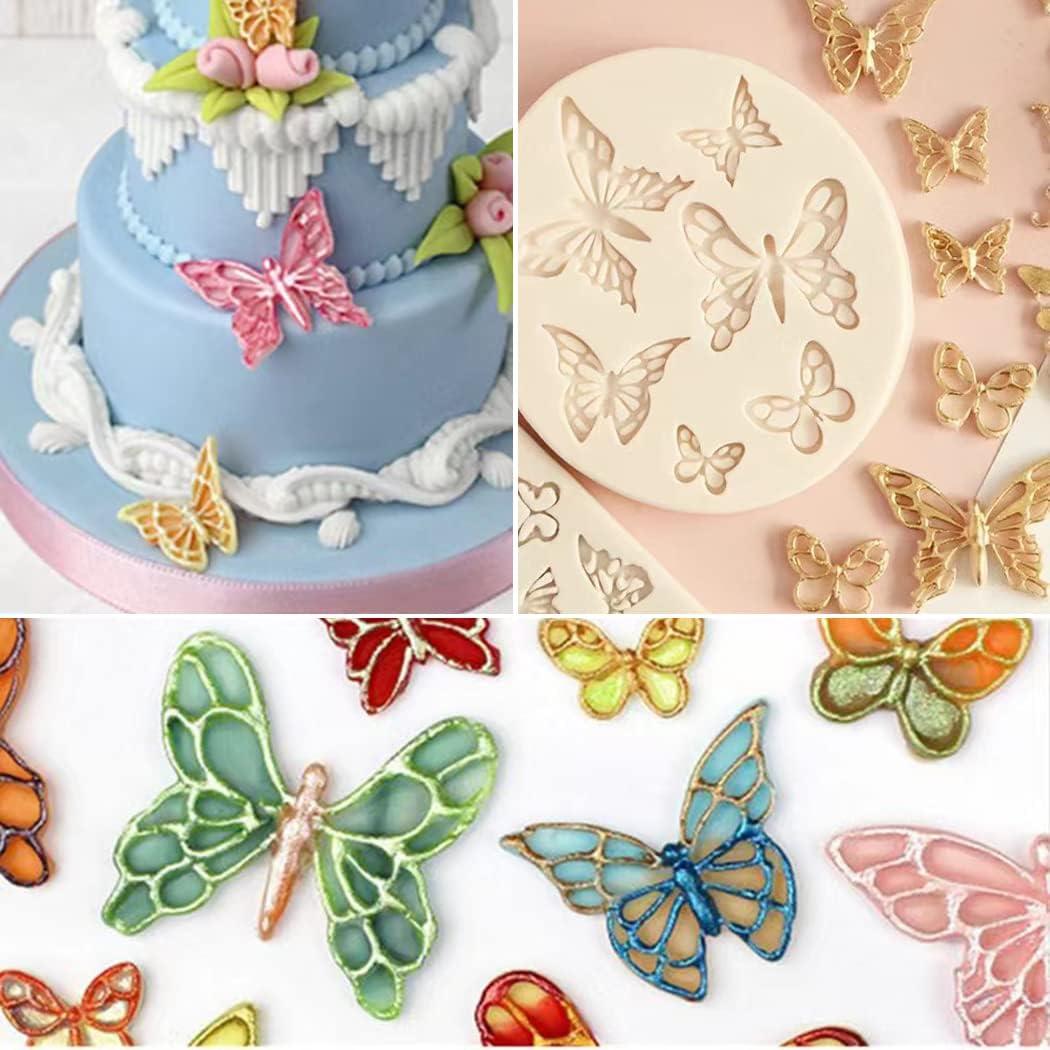  Flower Fondant Molds - 8 Pcs Flower and Butterfly Candy  Silicone Molds for Chocolate Fondant Polymer Clay Soap Crafting Projects &  Cake Decoration : Arts, Crafts & Sewing