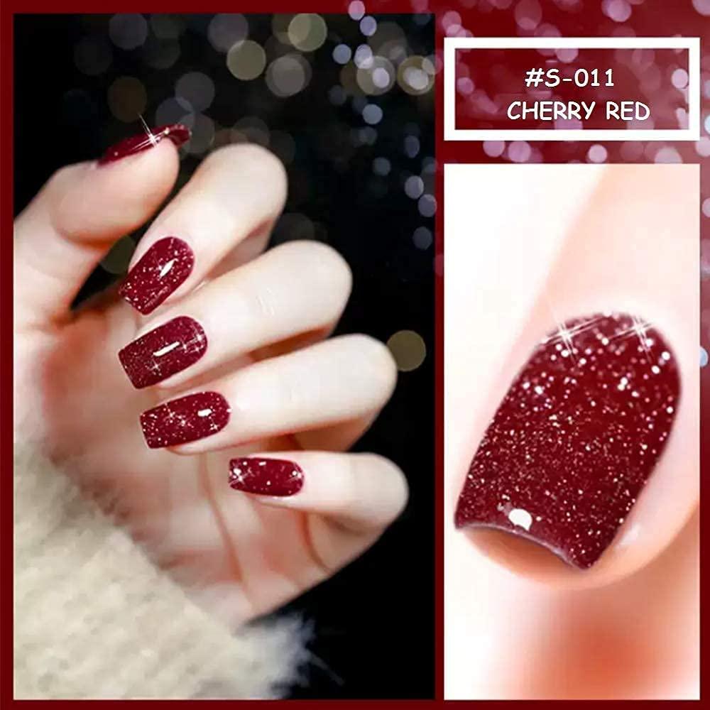 Red Glitter Nails., NAIL ART GALLERY