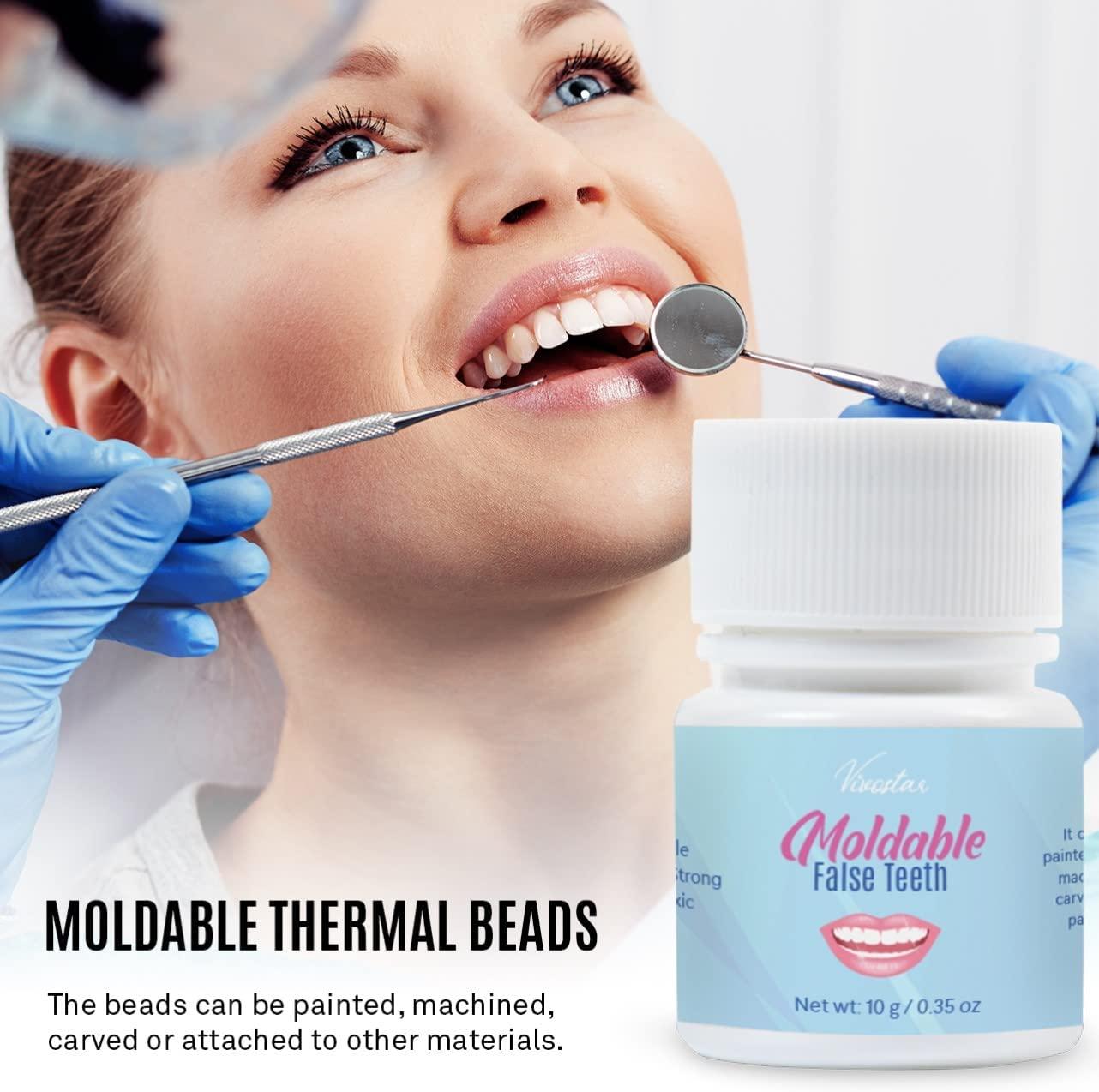  Multi-functional Temporary Tooth Repair Kit Moldable Thermal  Fitting Beads for Snap On Instant and Confident Smile Denture Adhesive Fake  Teeth Cosmetic Braces Veneer : Health & Household