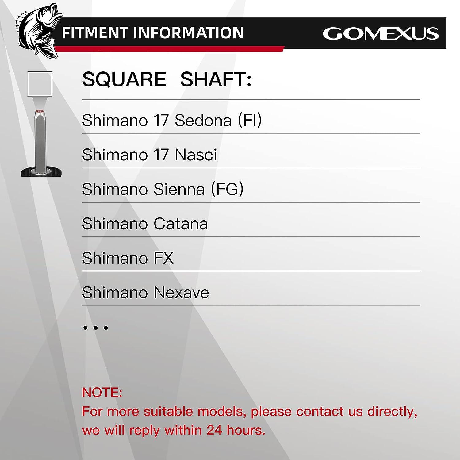 GOMEXUS Handle Compatible for Shimano Sedona FI Sahara FI Nexave FI Sienna  FG Nasci FB Catana RC(Not for 22 Sahara FJ 21 Nasci FC) For Sedona  FI/Sahara FI