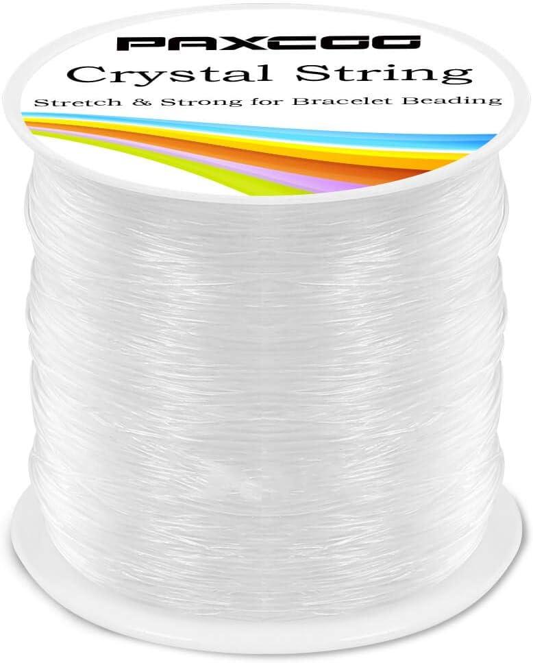 Stretchy String for Bracelets, 0.8Mm Black Elastic String Bracelet