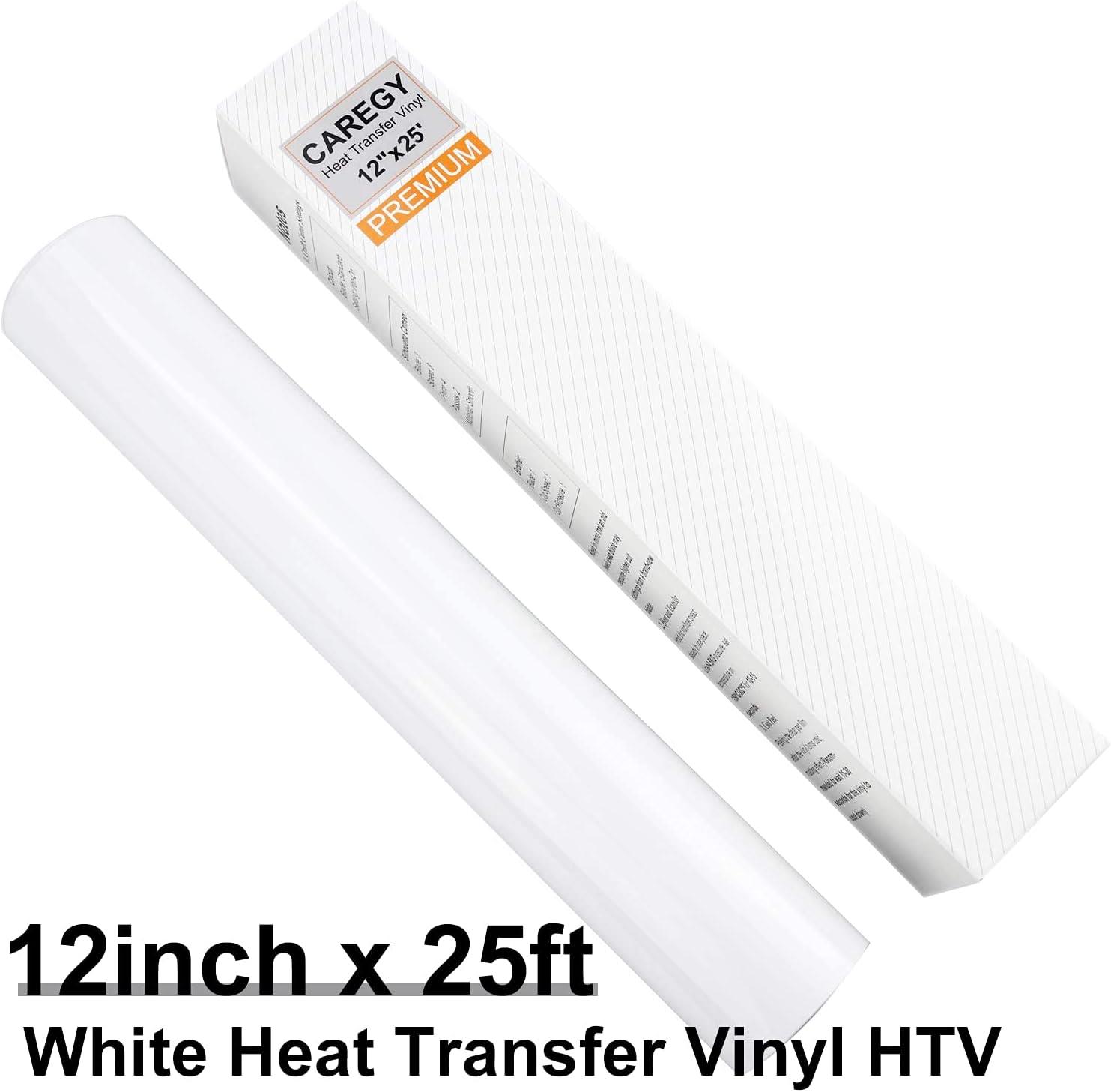 CAREGY HTV 12 x 25ft Roll - Iron on Heat Transfer Vinyl (Light Blue)