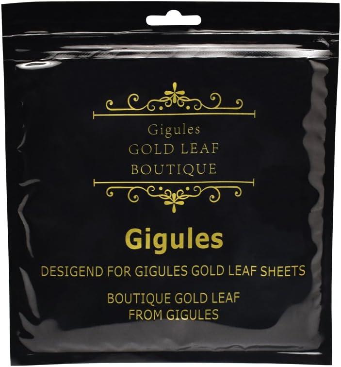 Gigules 100 Sheets Imitation Gold Leaf 5.5 x 5.5 inches Gold Foil